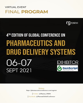4th Edition of Global conference on Pharmaceutics and Drug Delivery Systems Program